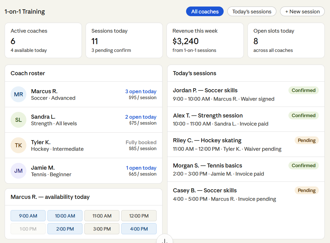 1-on-1 Training Module